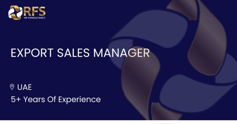 Export Sales Manager 1 Export Sales Manager