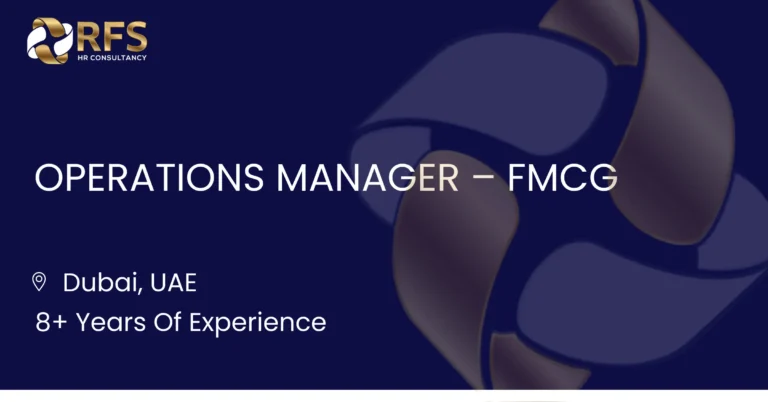 Operations Manager – FMCG 3 Operations Manager – FMCG