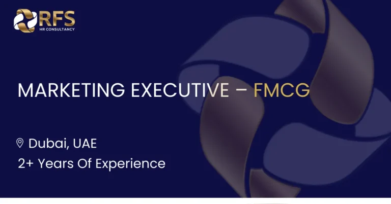 Marketing Executive – FMCG 1 Marketing Executive – FMCG