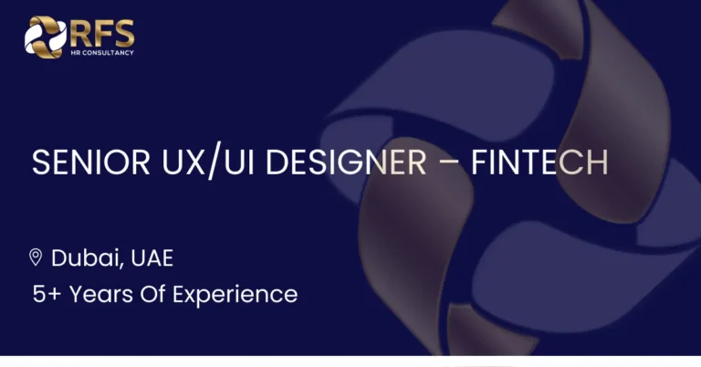  Senior UX/UI Designer – FinTech